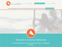 Tablet Screenshot of americanbehavioral.com